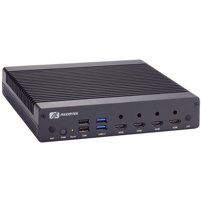 Axiomtek DSP522 Ultra-slim Digital Signage Box, 96GB memory, 1 GbE LAN, 1 2.5 GbE LAN, 4 HDMI, 4 USB